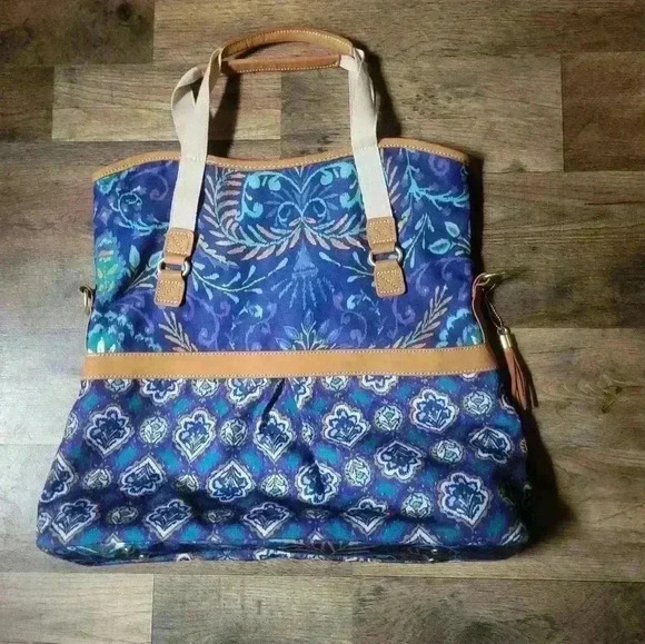 Dena Designs Women's Canvas Kumari North South Boho Weekend and Tote Bag 2-Piece - Picture 4 of 13